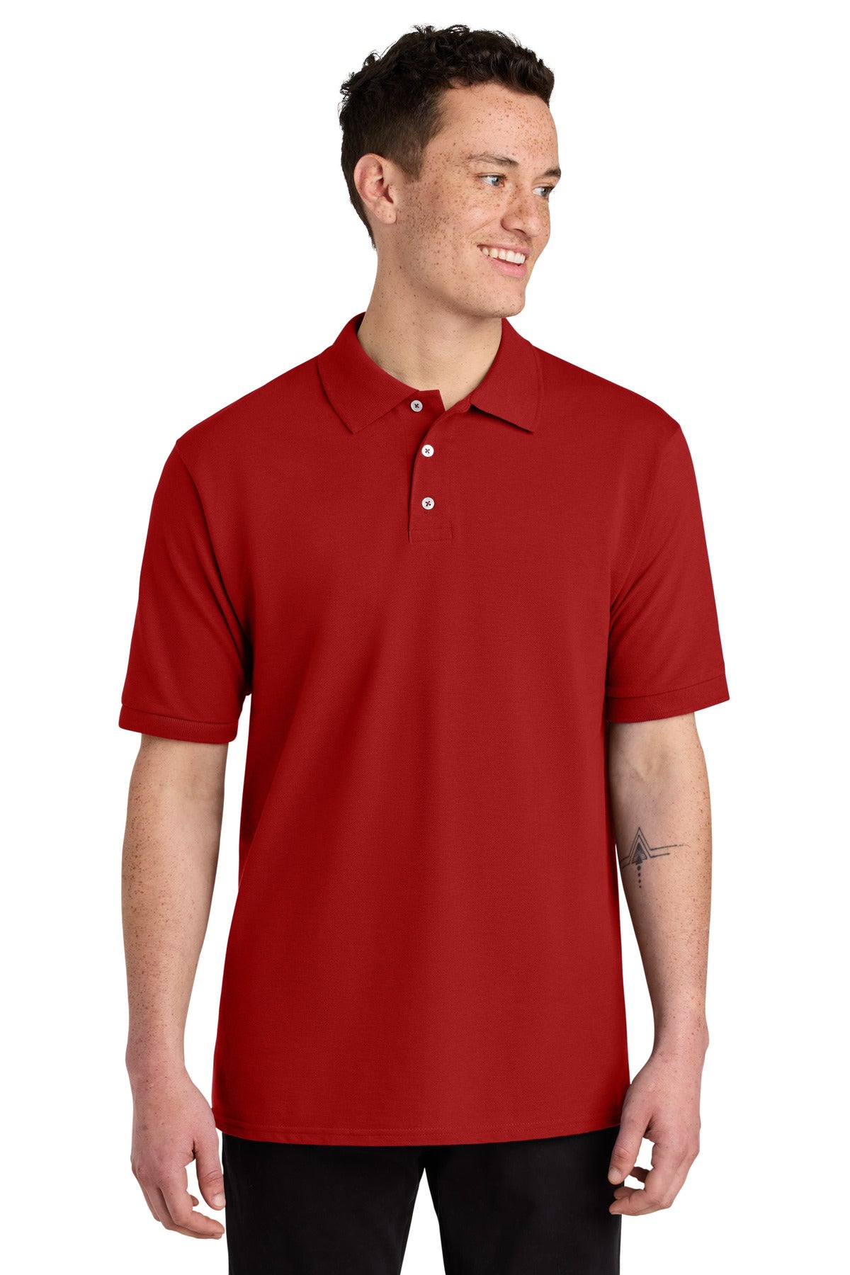Jerzees Unisex Premium Ring Spun Cotton Pique Sport Shirt 443M - True Red