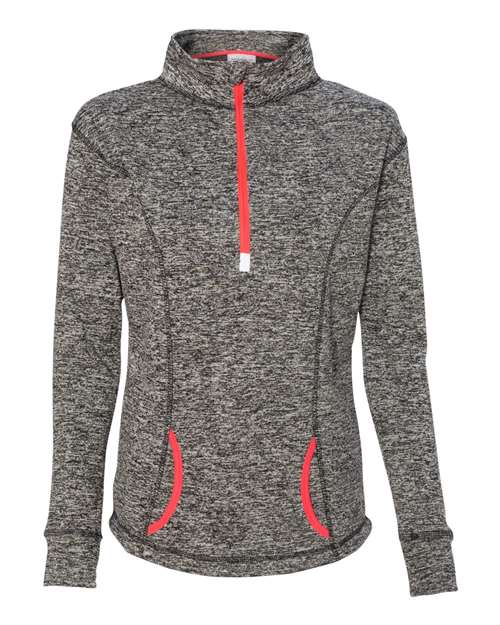J. America 8617 - Charcoal Fleck/ Fire Coral