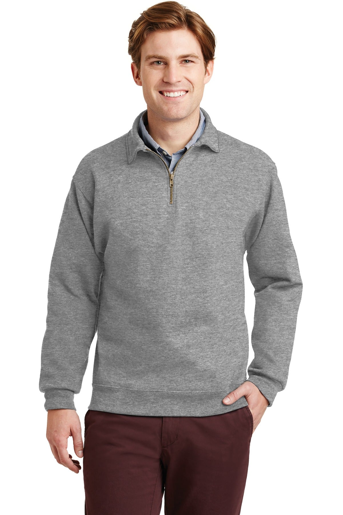 Jerzees Super Sweats NuBlend - 1/4-Zip Sweatshirt with Cadet Collar.  4528M - Oxford