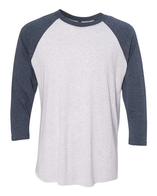 Next Level 6051 - Indigo Sleeves/ Heather White Body