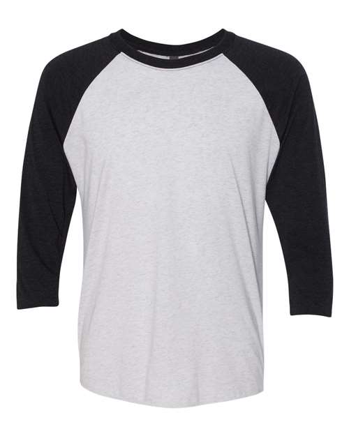 Next Level 6051 - Vintage Black Sleeves/ Heather White Body