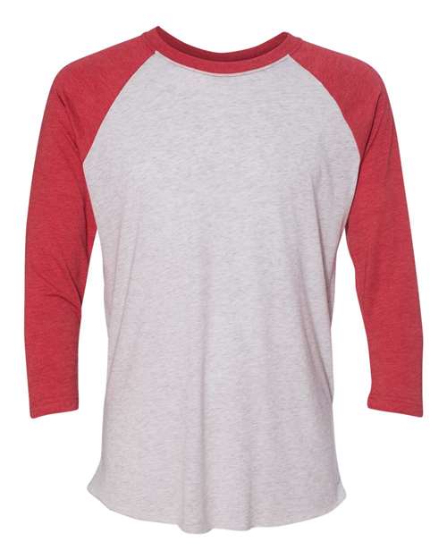 Next Level 6051 - Vintage Red Sleeves/ Heather White Body