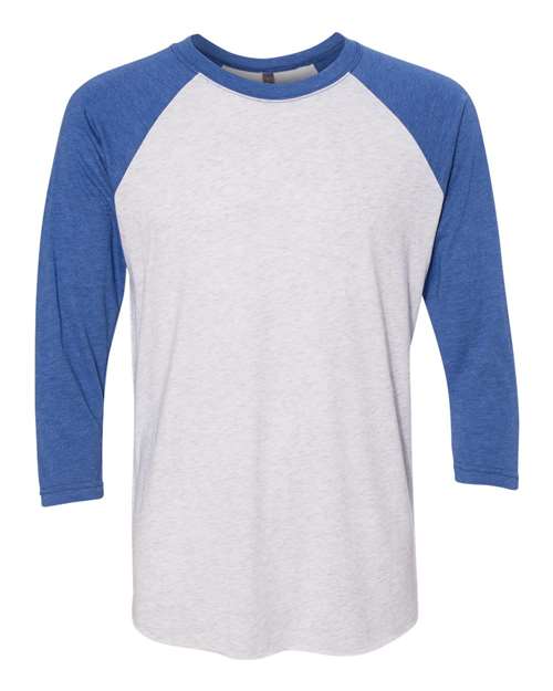 Next Level 6051 - Vintage Royal Sleeves/ Heather White Body
