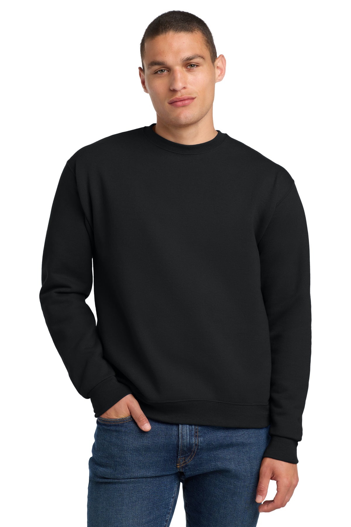 Jerzees Super Sweats NuBlend - Crewneck Sweatshirt.  4662M - Black
