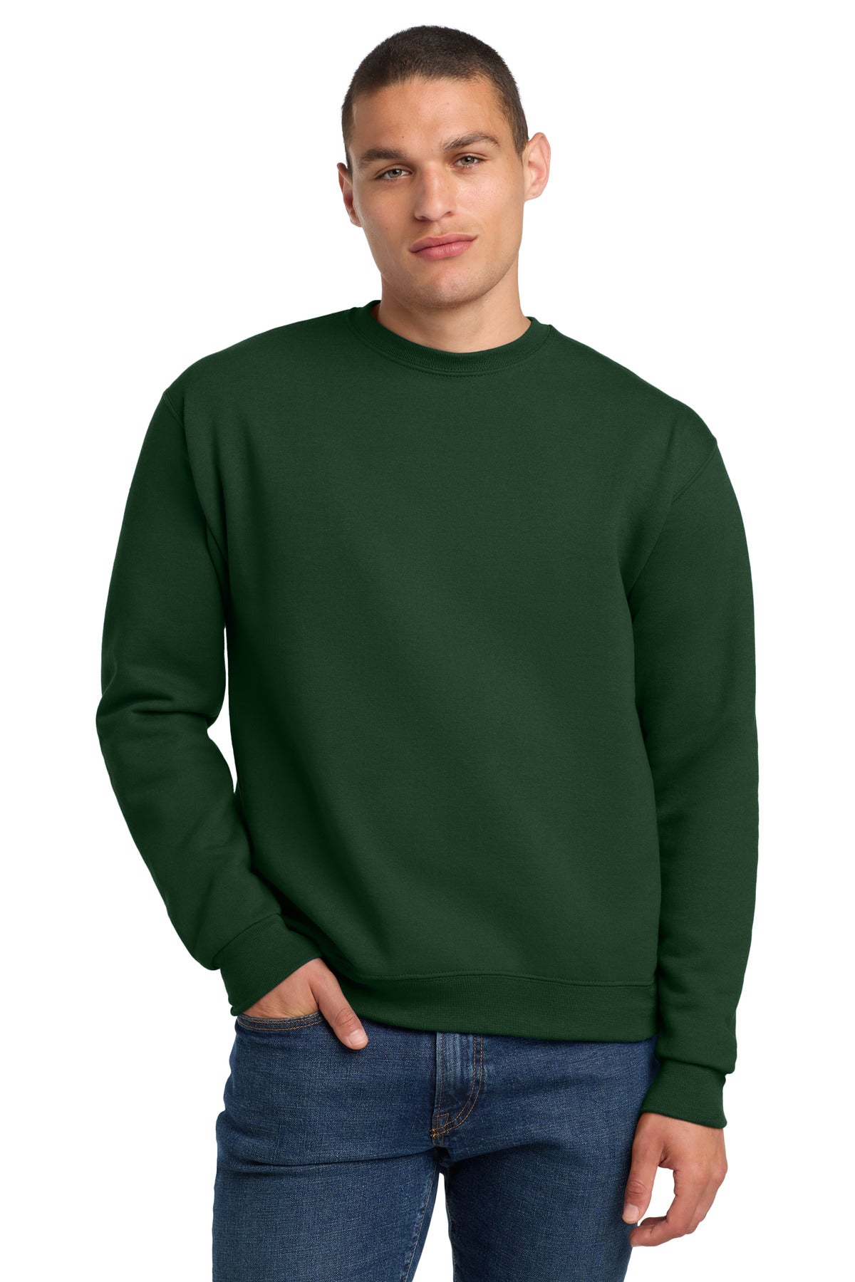 Jerzees Super Sweats NuBlend - Crewneck Sweatshirt.  4662M - Forest Green