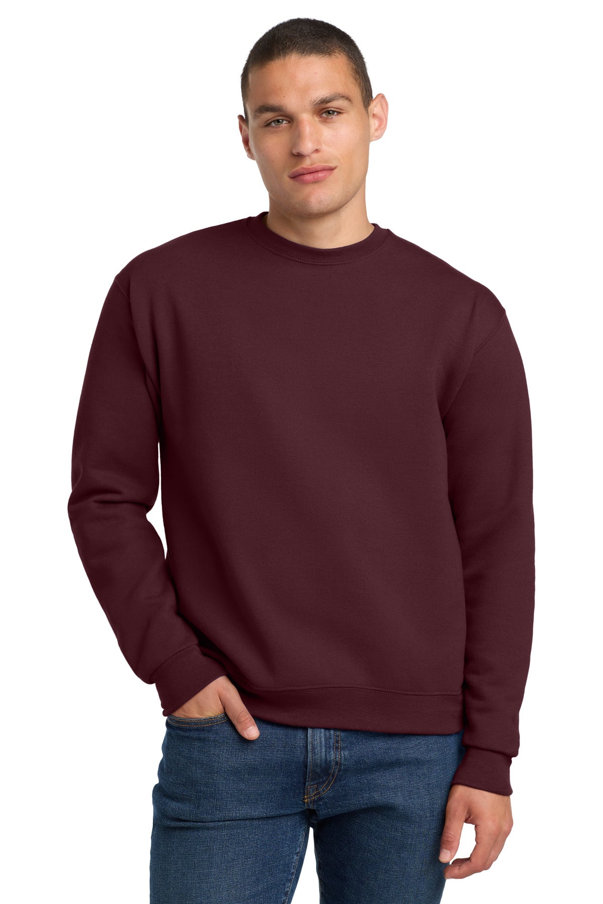 Jerzees Super Sweats NuBlend - Crewneck Sweatshirt.  4662M - Maroon