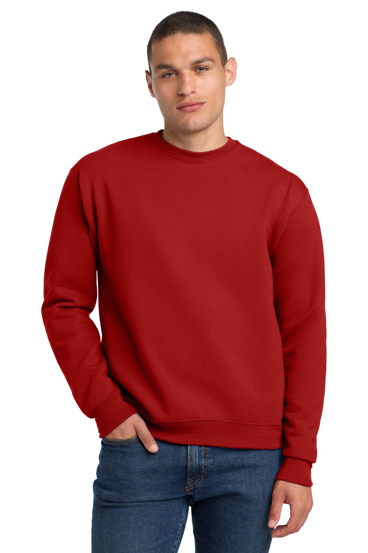 Jerzees Super Sweats NuBlend - Crewneck Sweatshirt.  4662M - True Red
