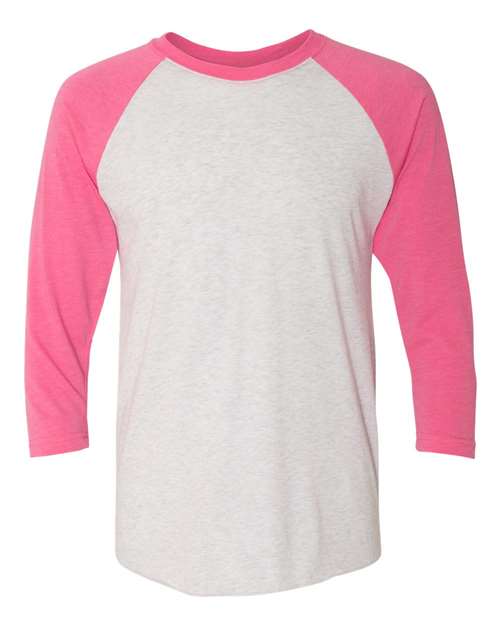 Next Level 6051 - Vintage Pink Sleeves/ Heather White Body