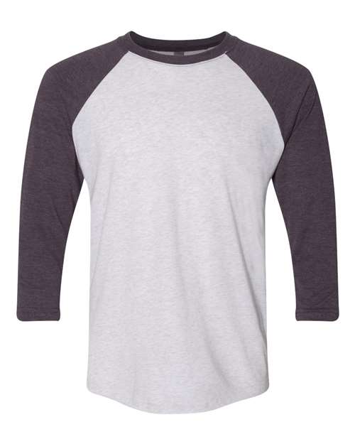 Next Level 6051 - Vintage Purple Sleeves/ Heather White Body