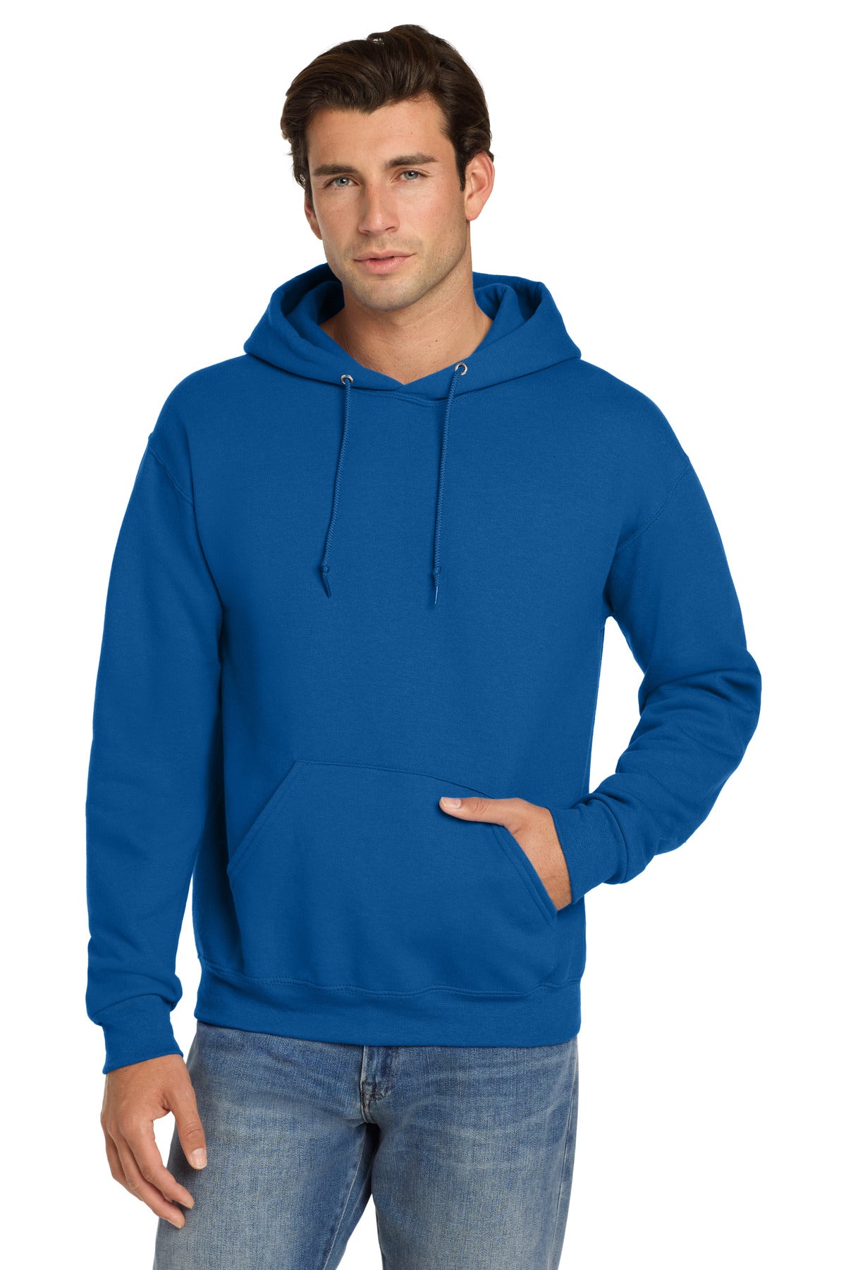 Jerzees Super Sweats NuBlend - Pullover Hooded Sweatshirt.  4997M - Royal