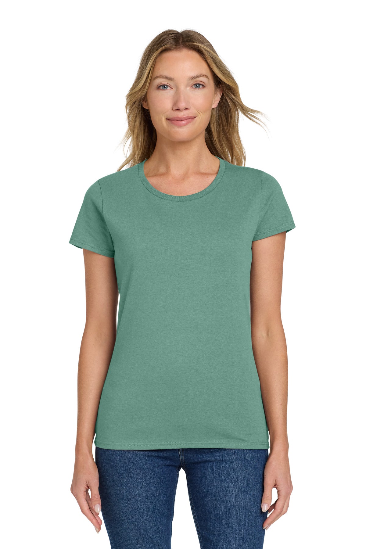 Gildan Women's Heavy Cotton 100% Cotton T-Shirt. 5000L - Aquatic