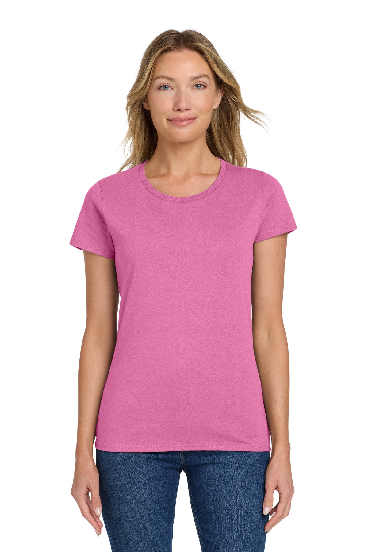 Gildan Women's Heavy Cotton 100% Cotton T-Shirt. 5000L - Azalea