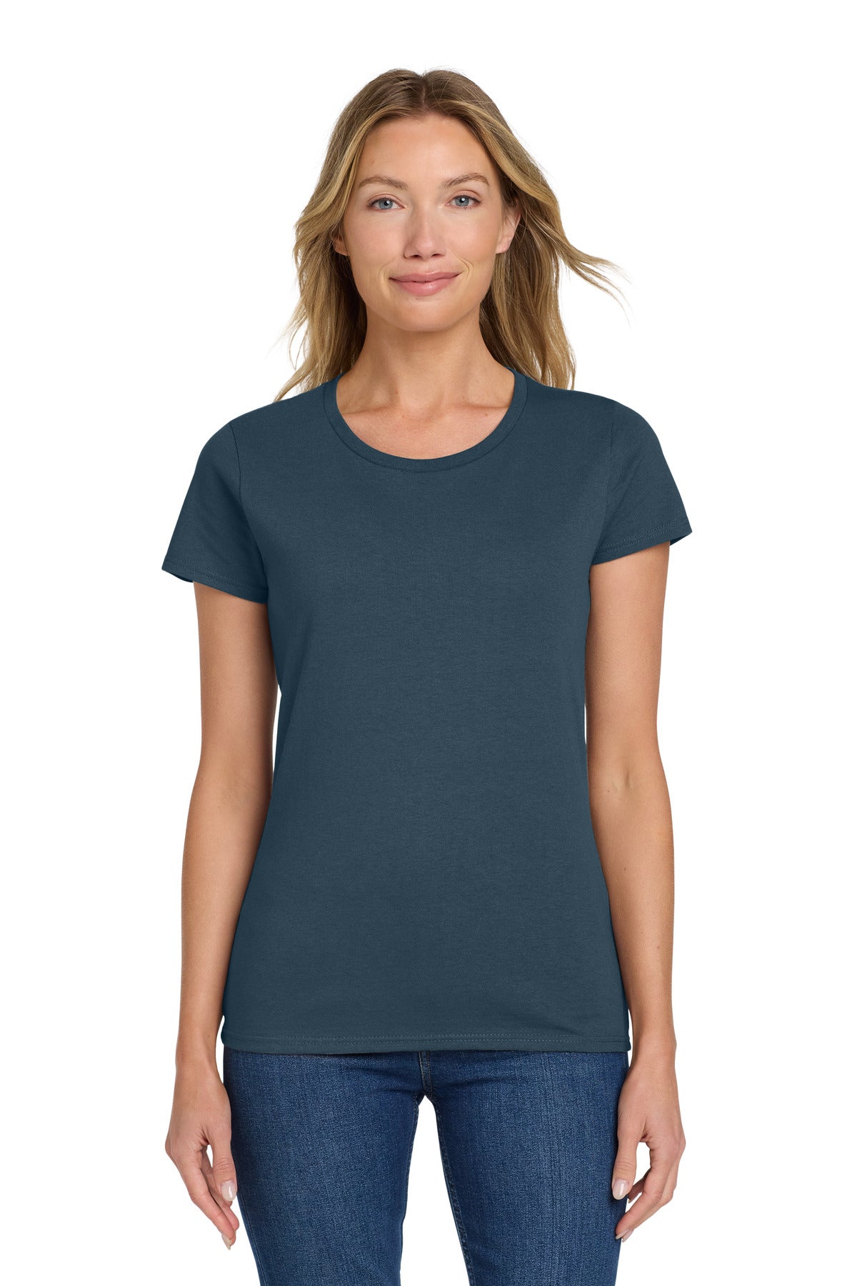Gildan Women's Heavy Cotton 100% Cotton T-Shirt. 5000L - Blue Dusk