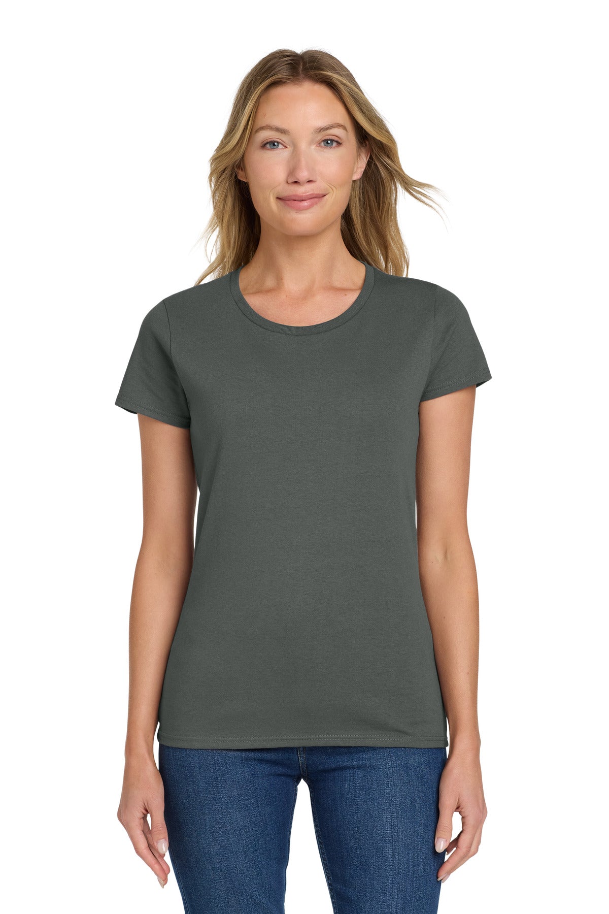 Gildan Women's Heavy Cotton 100% Cotton T-Shirt. 5000L - Charcoal