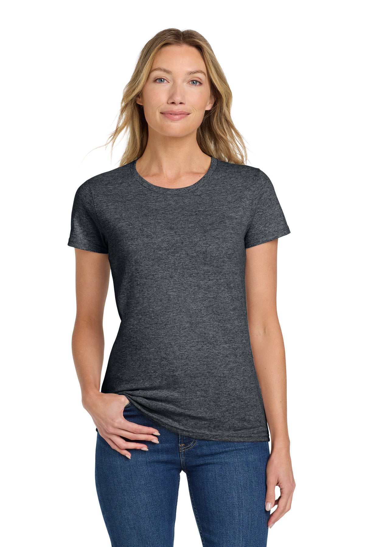Gildan Women's Heavy Cotton 100% Cotton T-Shirt. 5000L - Dark Heather