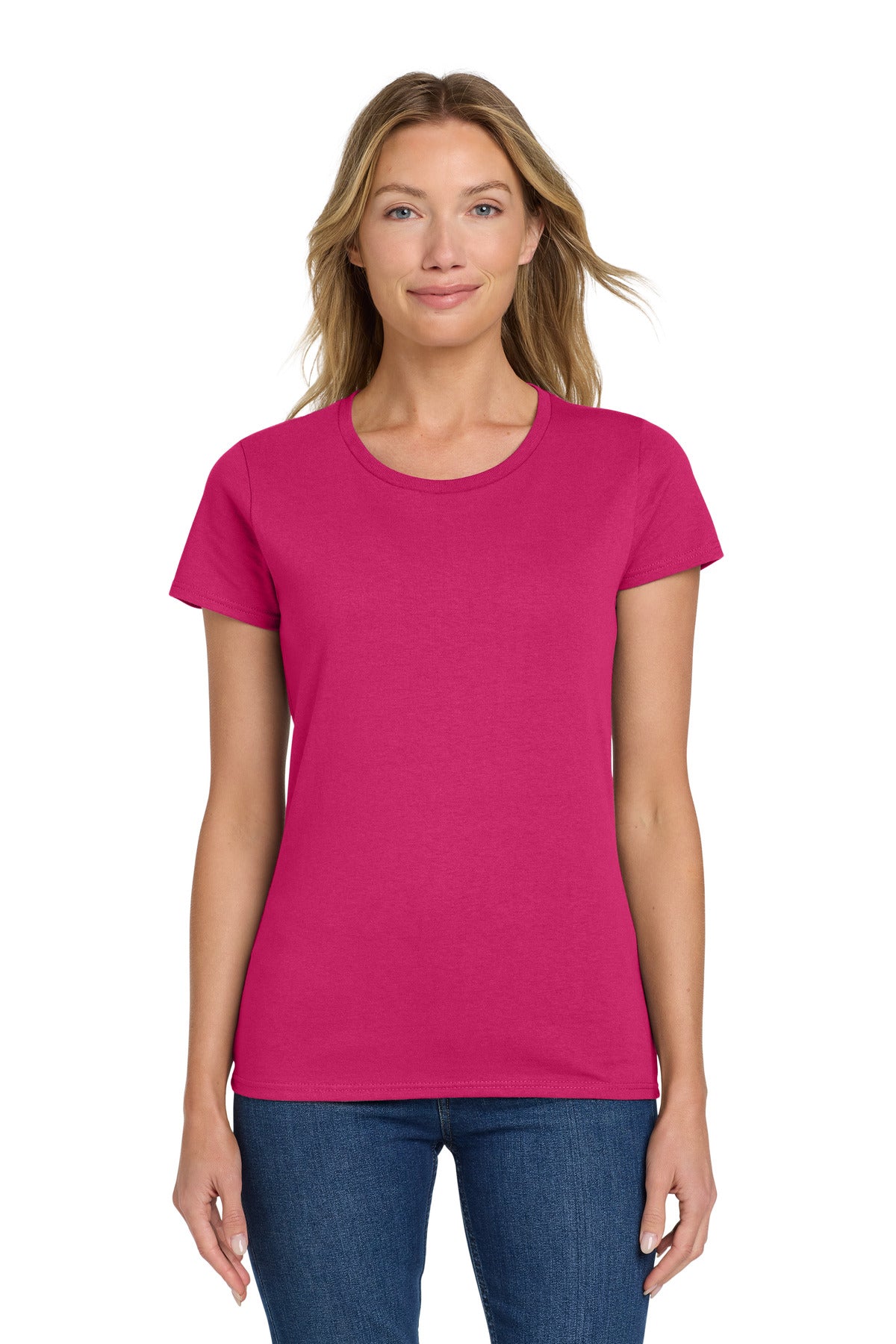Gildan Women's Heavy Cotton 100% Cotton T-Shirt. 5000L - Heliconia