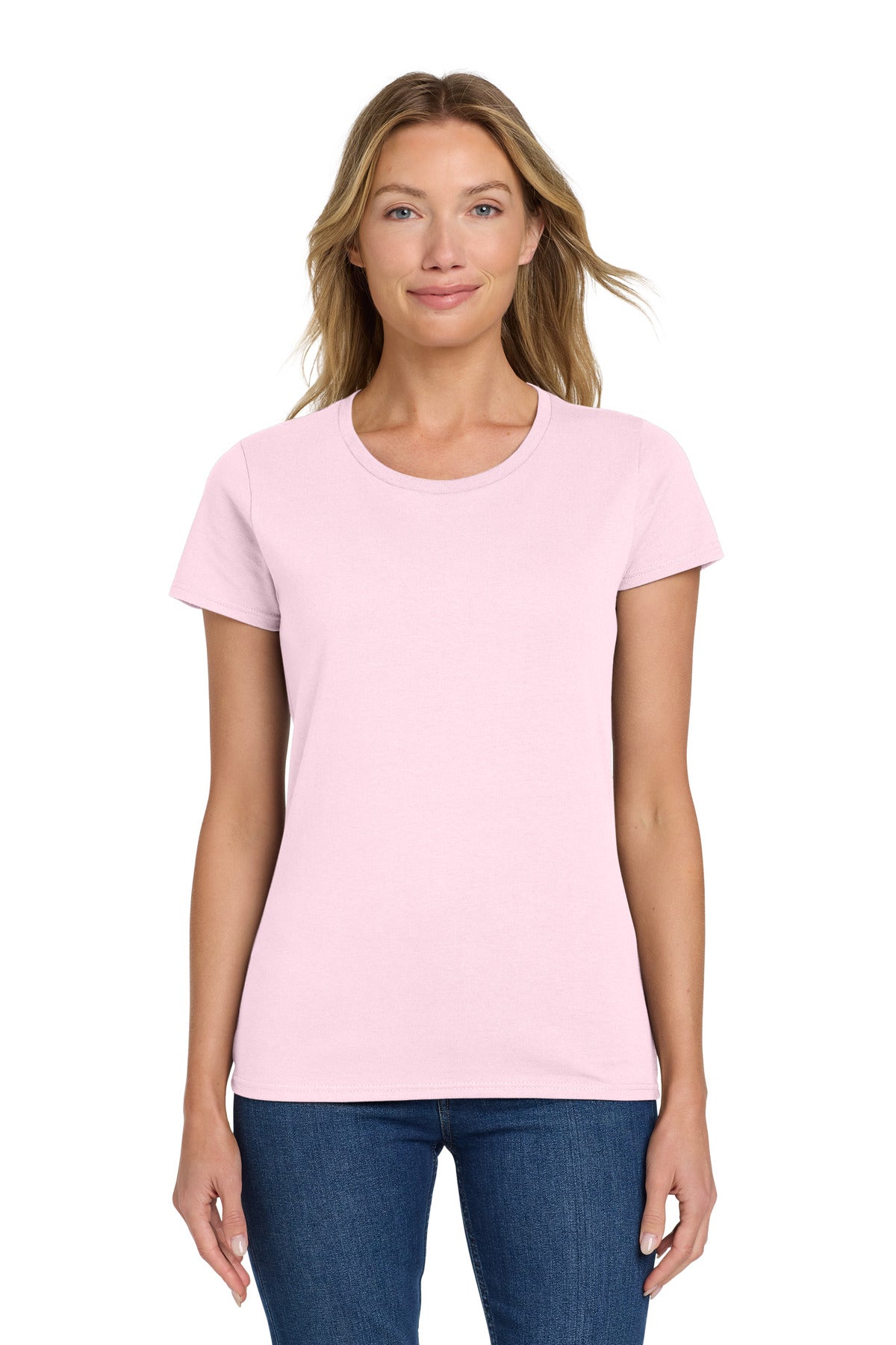 Gildan Women's Heavy Cotton 100% Cotton T-Shirt. 5000L - Light Pink