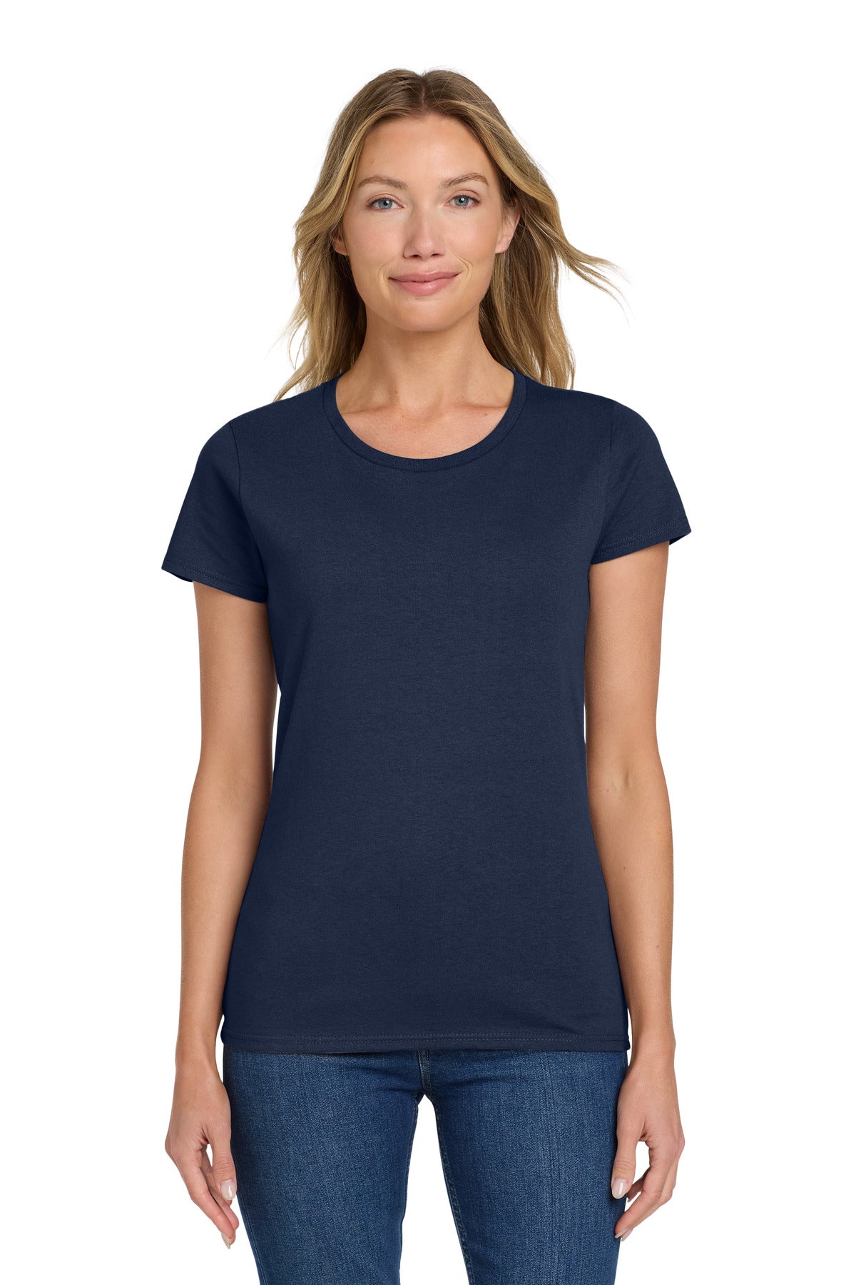 Gildan Women's Heavy Cotton 100% Cotton T-Shirt. 5000L - Navy
