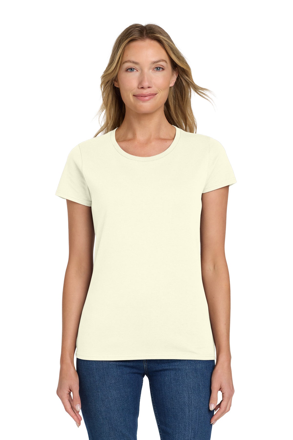 Gildan Women's Heavy Cotton 100% Cotton T-Shirt. 5000L - Off White