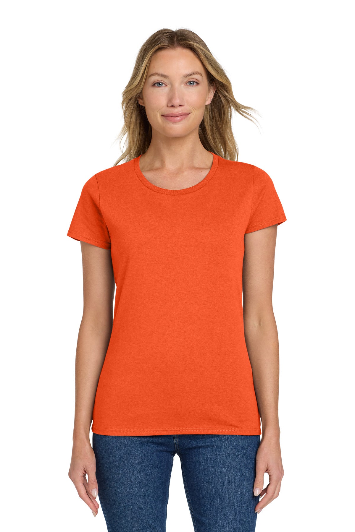 Gildan Women's Heavy Cotton 100% Cotton T-Shirt. 5000L - Orange
