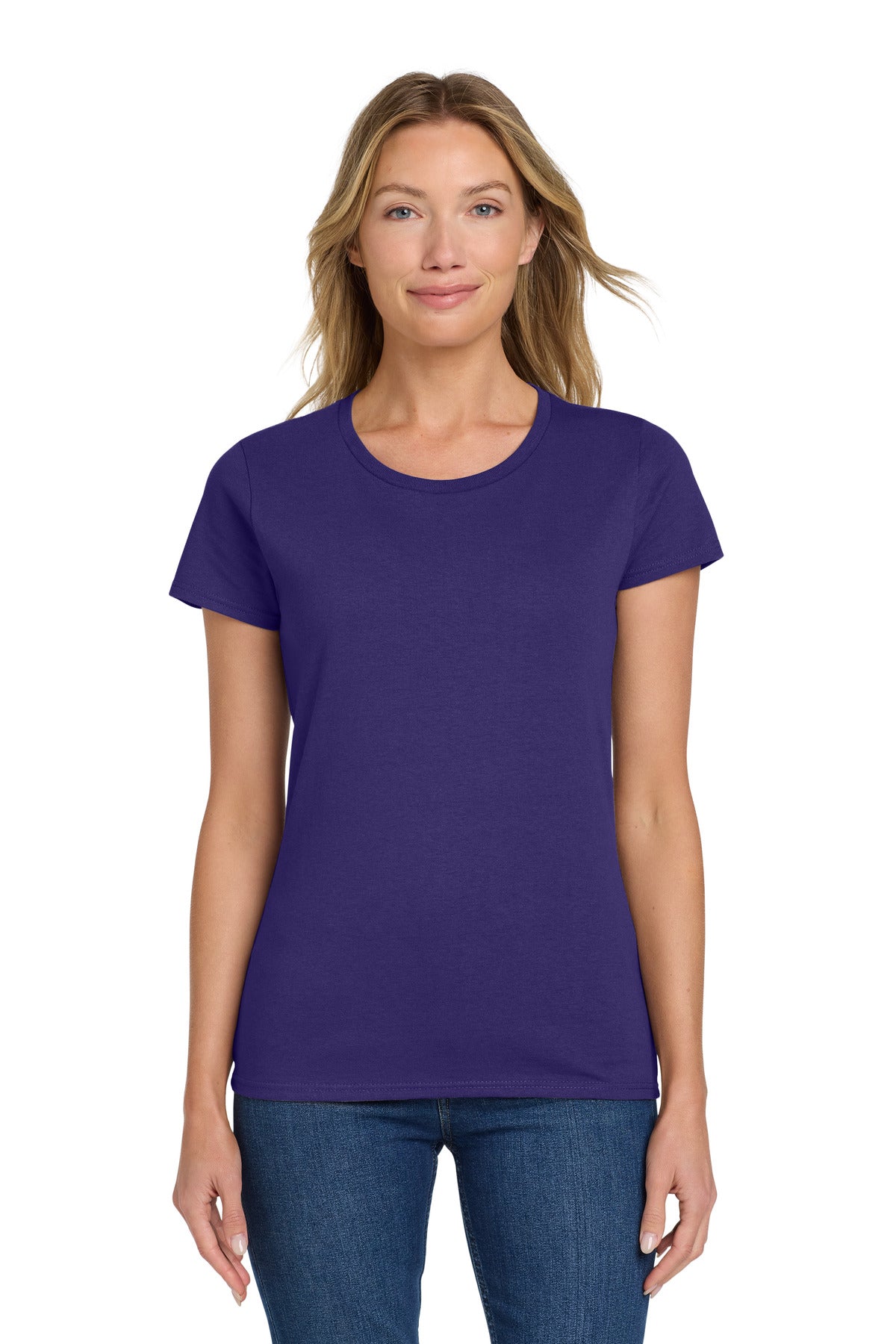 Gildan Women's Heavy Cotton 100% Cotton T-Shirt. 5000L - Purple
