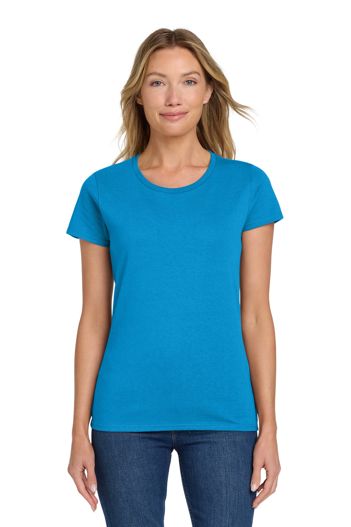 Gildan Women's Heavy Cotton 100% Cotton T-Shirt. 5000L - Sapphire