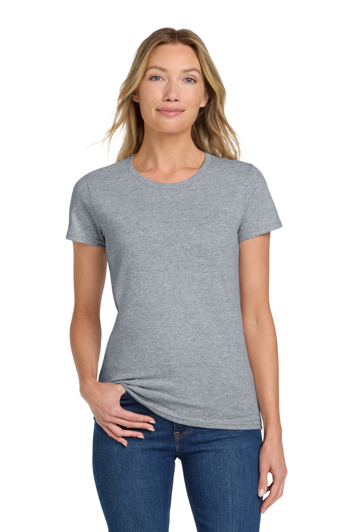 Gildan Women's Heavy Cotton 100% Cotton T-Shirt. 5000L - Sport Grey