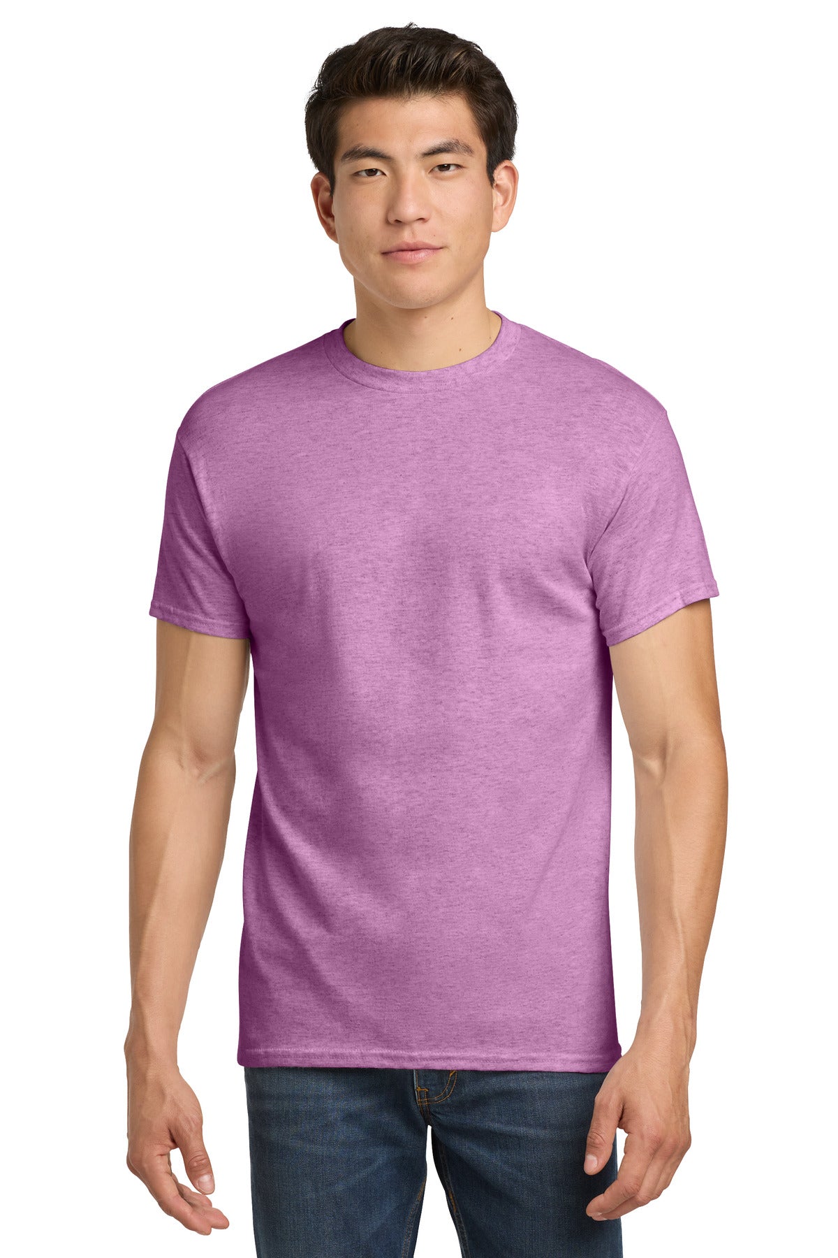 Gildan - Heavy Cotton 100% Cotton T-Shirt.  5000 - Heather Radiant Orchid