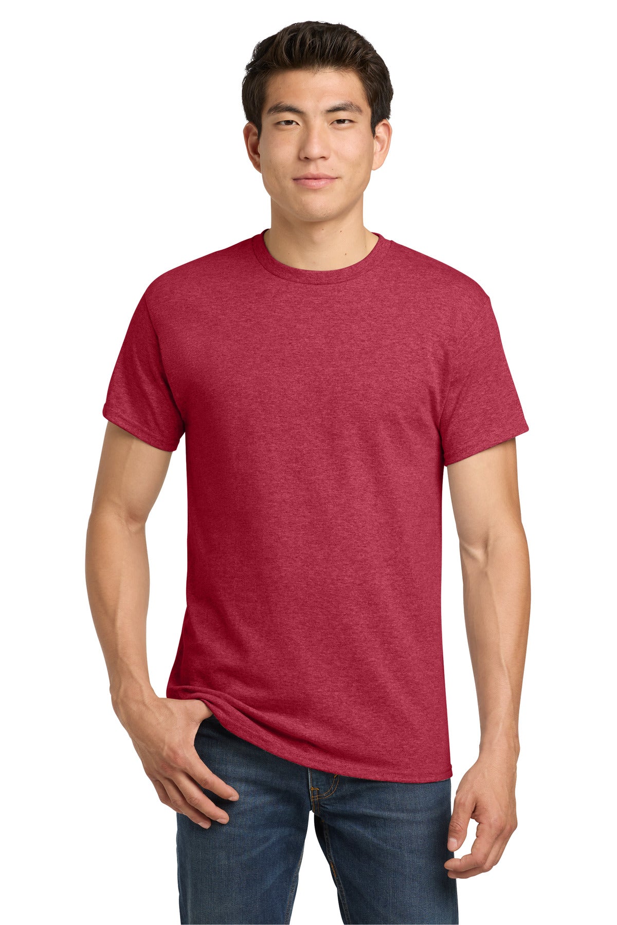 Gildan - Heavy Cotton 100% Cotton T-Shirt.  5000 - Heather Red