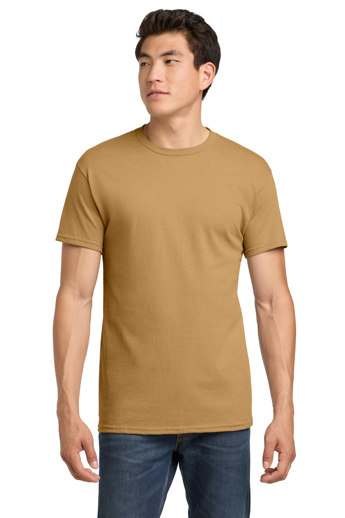 Gildan - Heavy Cotton 100% Cotton T-Shirt.  5000 - Old Gold