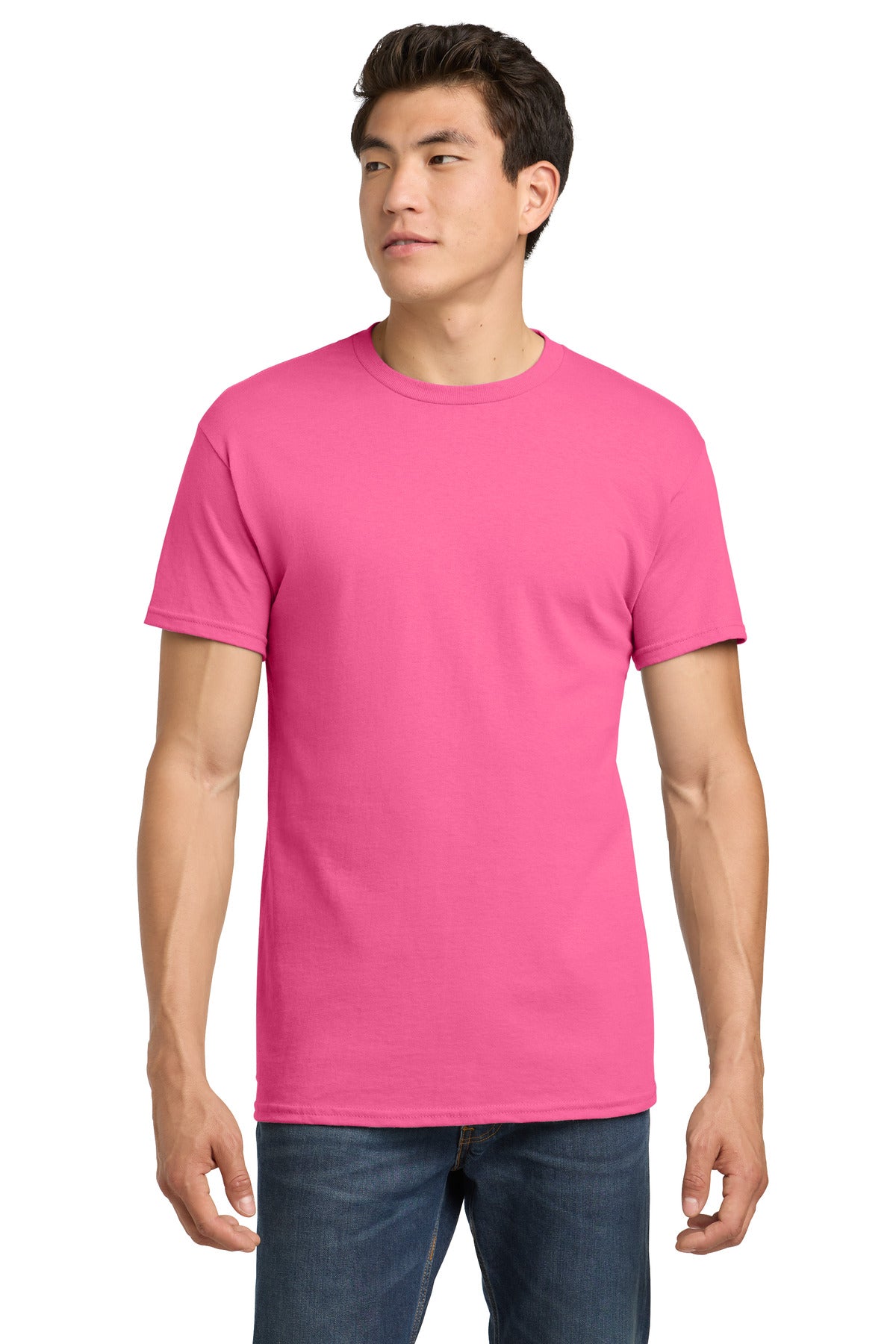 Gildan - Heavy Cotton 100% Cotton T-Shirt.  5000 - Safety Pink