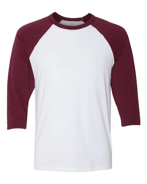 BELLA + CANVAS 3200 - White/ Maroon