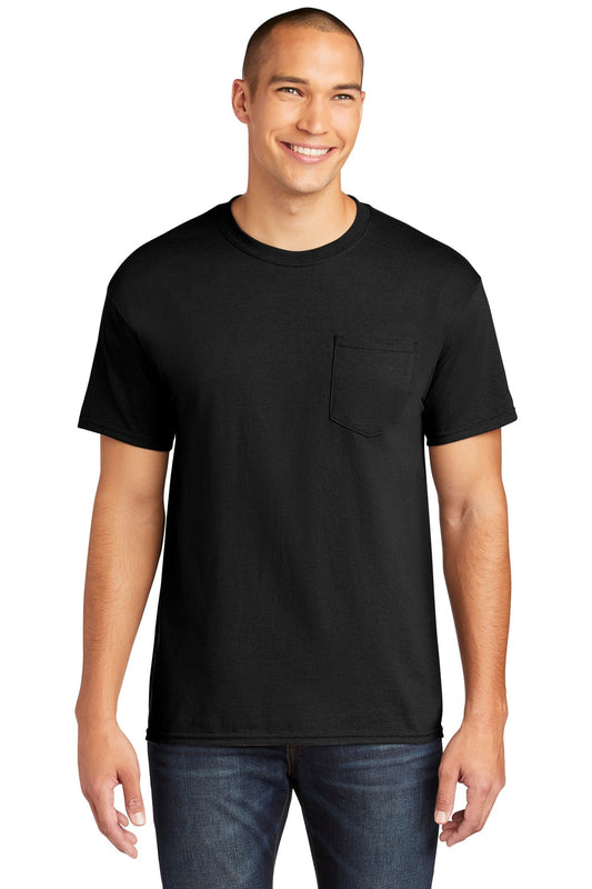 Gildan  Heavy Cotton  100% Cotton Pocket T-Shirt. 5300 - Black