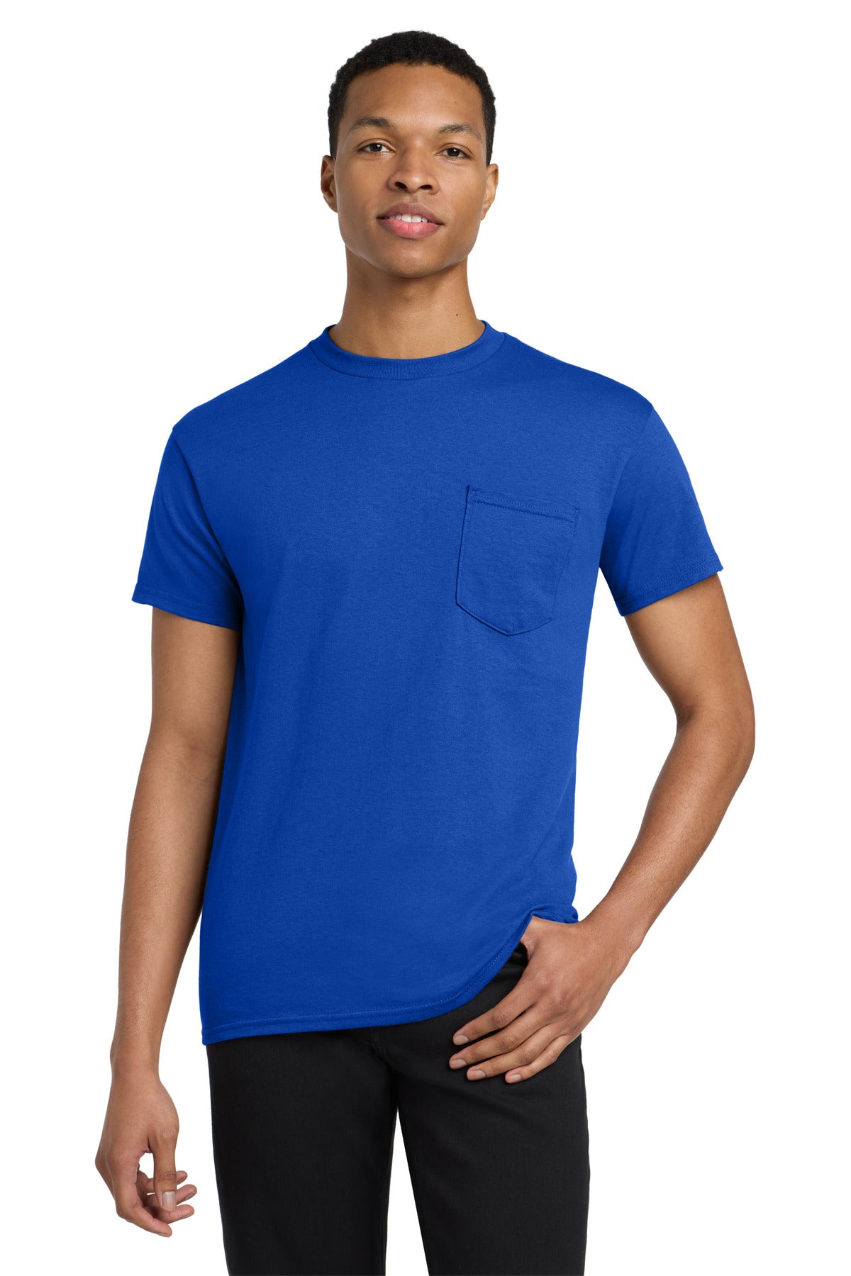 Gildan  Heavy Cotton  100% Cotton Pocket T-Shirt. 5300 - Royal