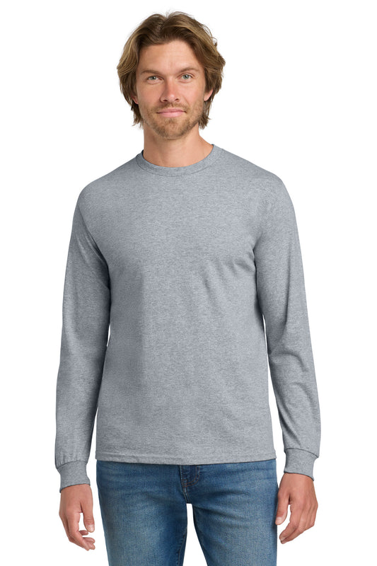Gildan - Heavy Cotton 100% Cotton Long Sleeve T-Shirt.  5400 - Sport Grey