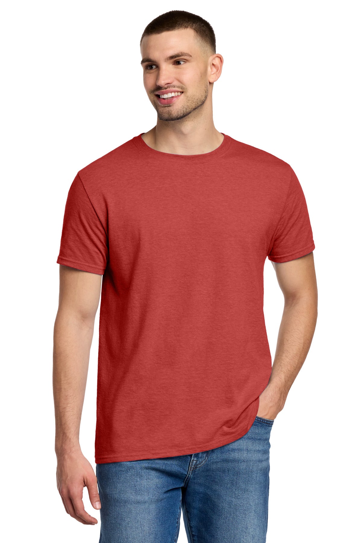 Jerzees Premium Blend Ring Spun T-Shirt 560M - Fiery Red Heather
