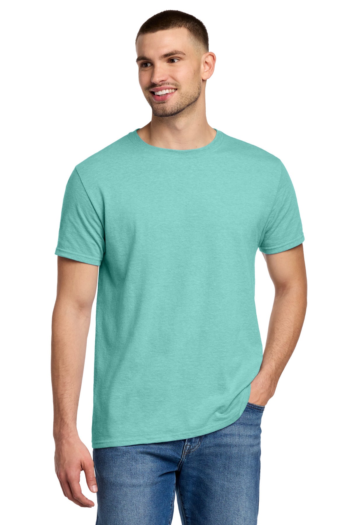 Jerzees Premium Blend Ring Spun T-Shirt 560M - Simply Aqua Heather