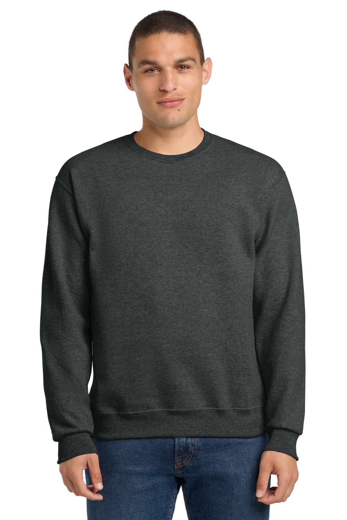 Jerzees - NuBlend Crewneck Sweatshirt.  562M - Black Heather
