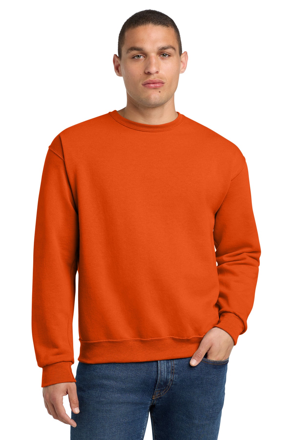 Jerzees - NuBlend Crewneck Sweatshirt.  562M - Burnt Orange