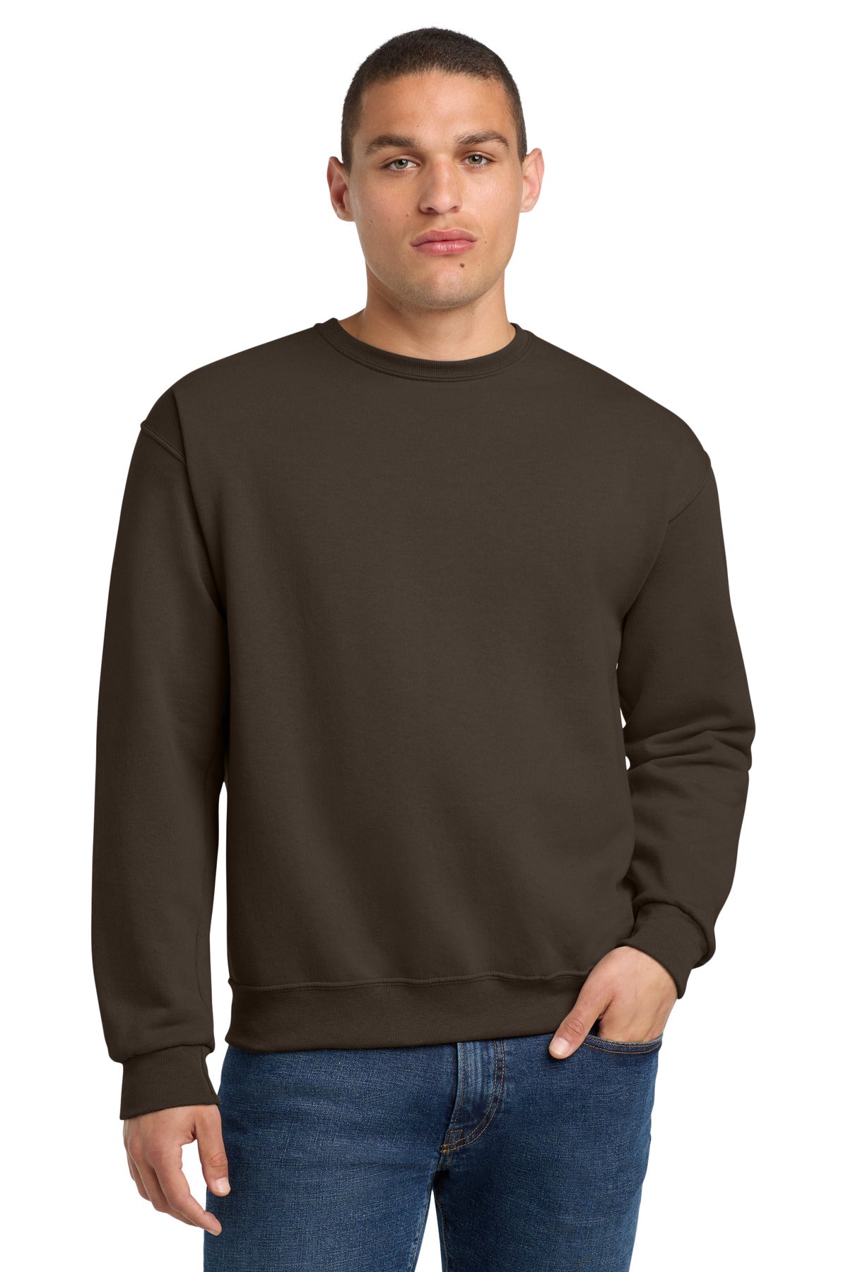 Jerzees - NuBlend Crewneck Sweatshirt.  562M - Chocolate