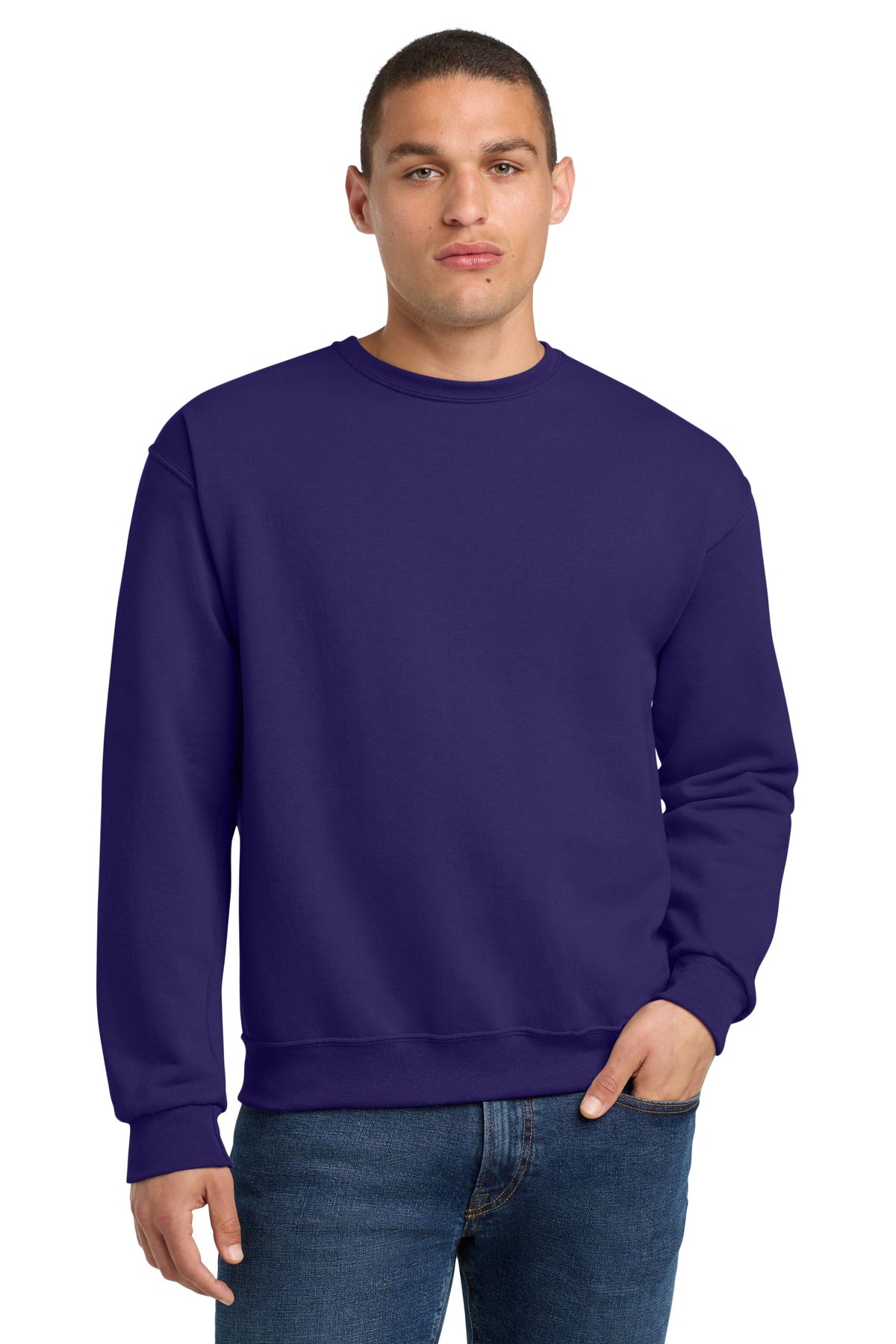 Jerzees - NuBlend Crewneck Sweatshirt.  562M - Deep Purple
