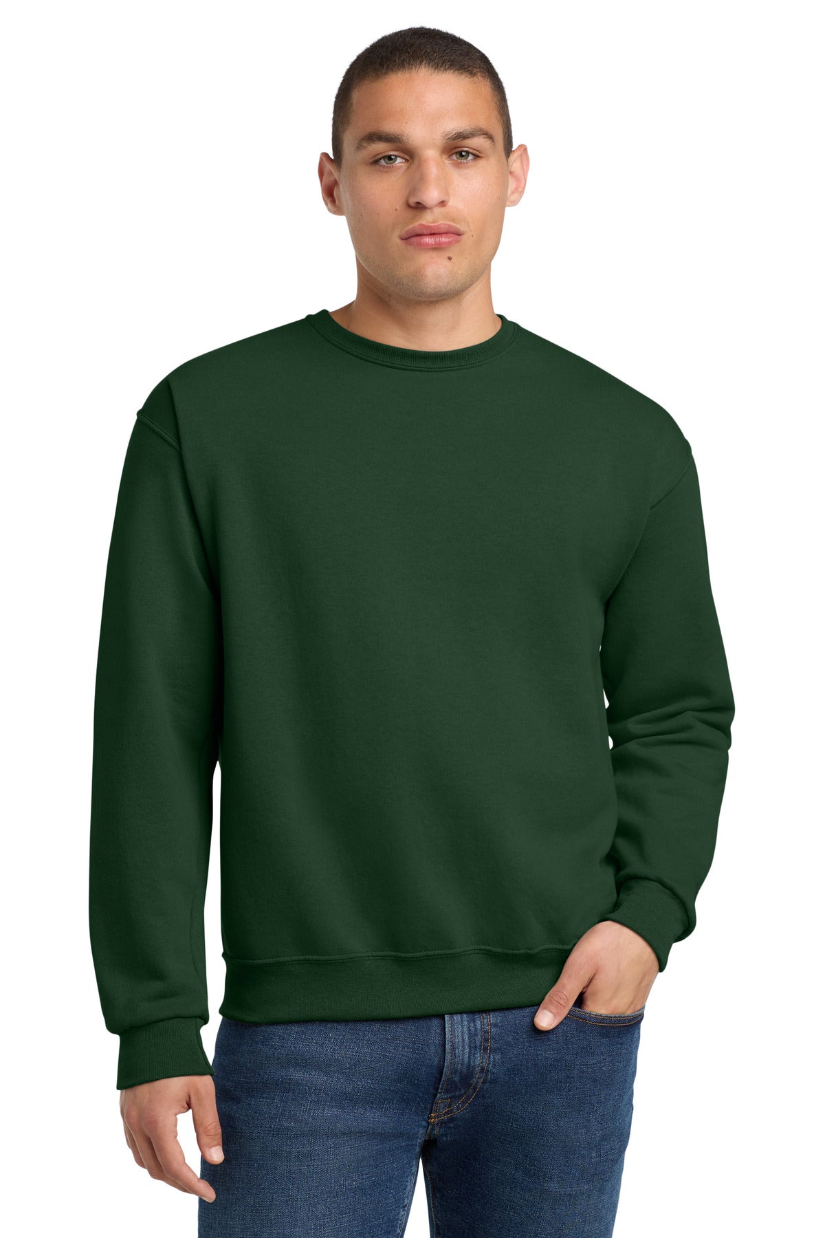 Jerzees - NuBlend Crewneck Sweatshirt.  562M - Forest Green