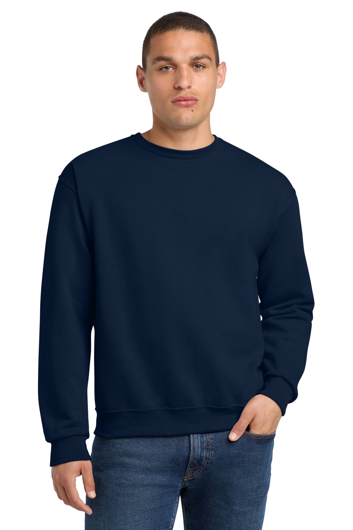 Jerzees - NuBlend Crewneck Sweatshirt.  562M - J. Navy