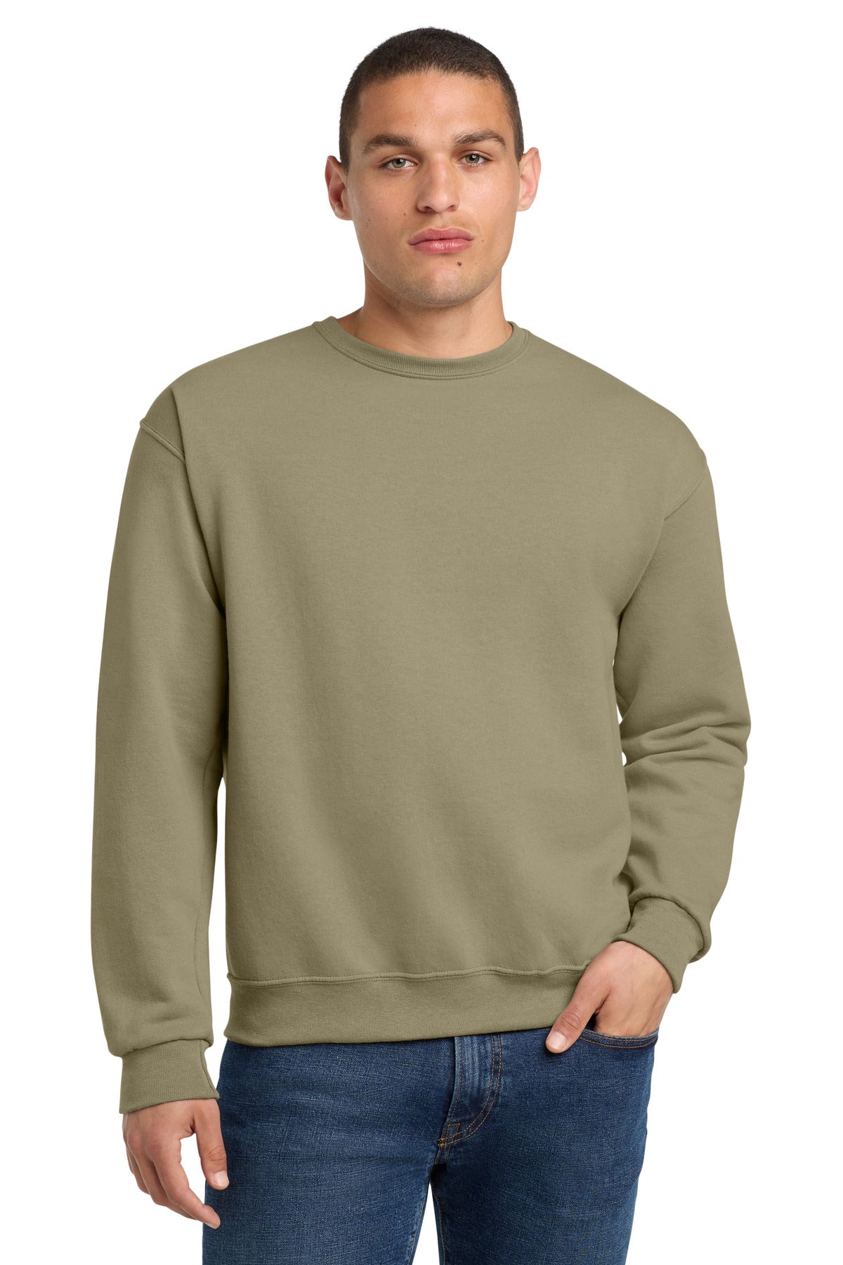 Jerzees - NuBlend Crewneck Sweatshirt.  562M - Khaki