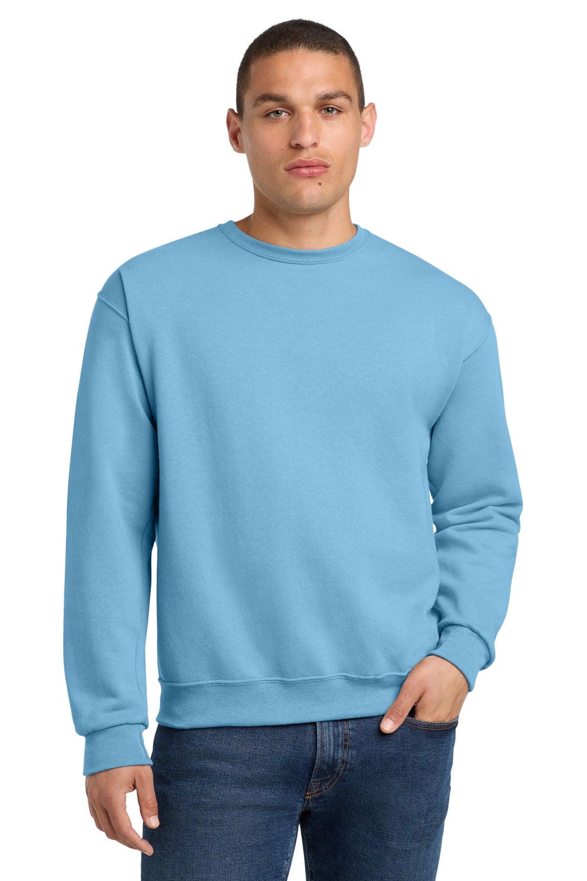 Jerzees - NuBlend Crewneck Sweatshirt.  562M - Light Blue