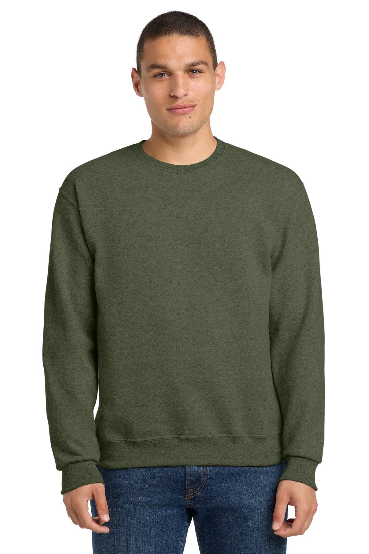 Jerzees - NuBlend Crewneck Sweatshirt.  562M - Military Green Heather