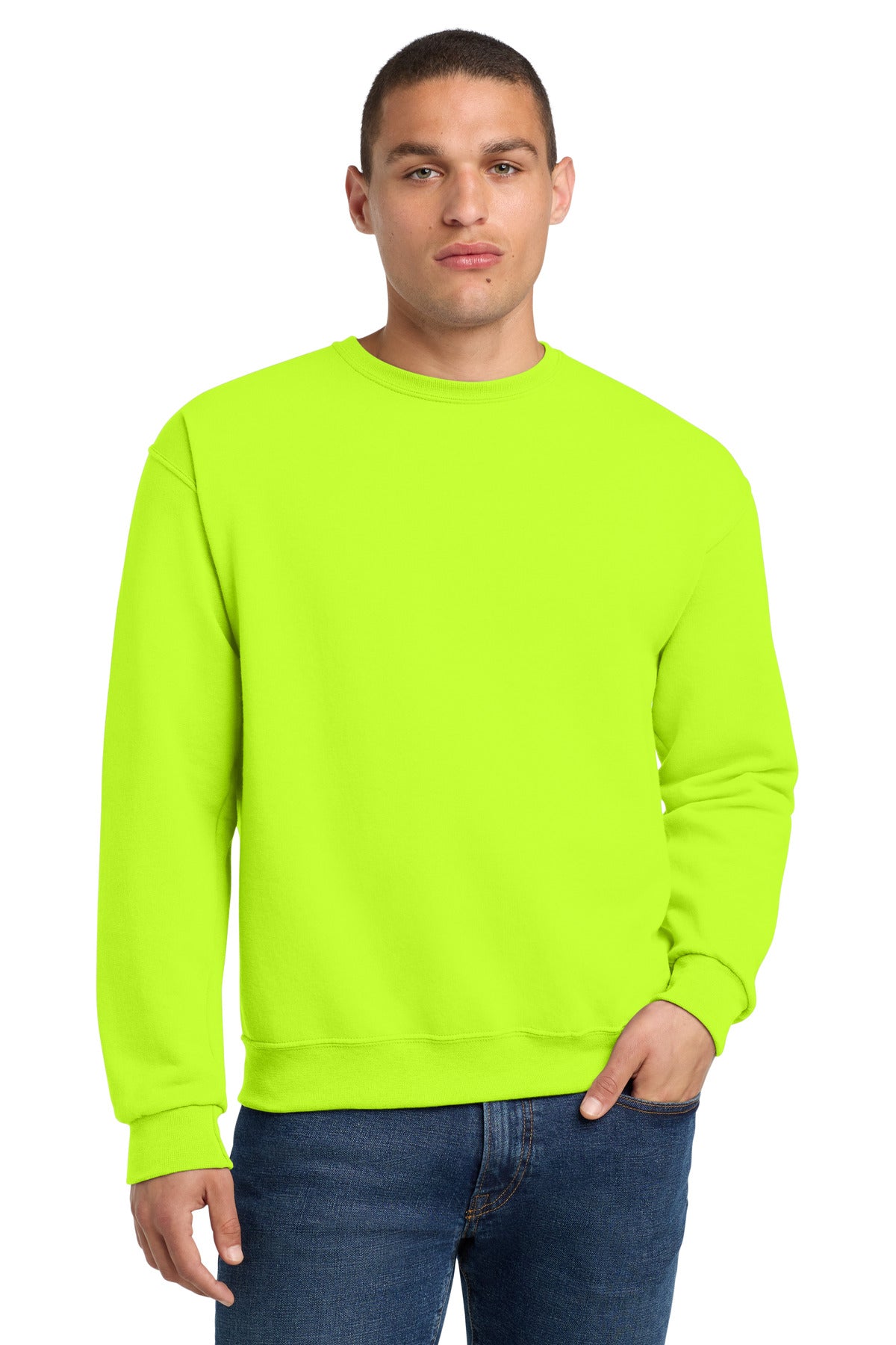 Jerzees - NuBlend Crewneck Sweatshirt.  562M - Safety Green