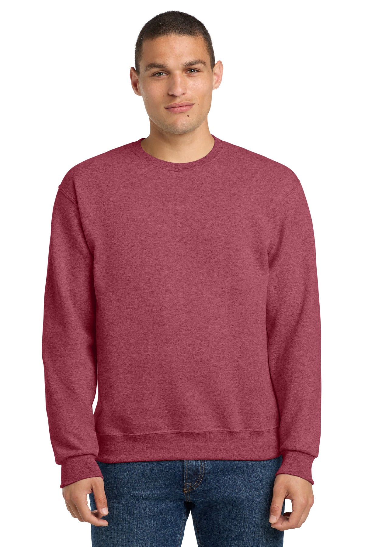 Jerzees - NuBlend Crewneck Sweatshirt.  562M - Vintage Heather Red