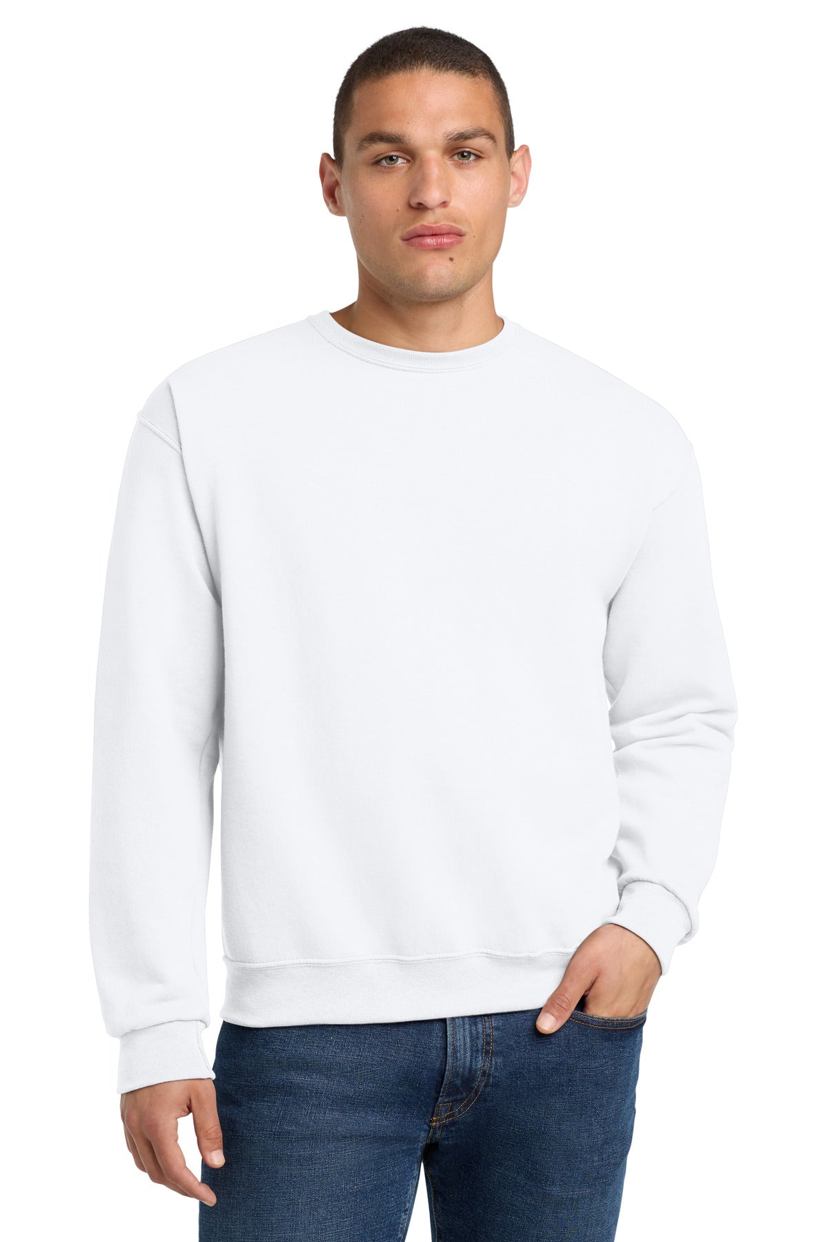 Jerzees - NuBlend Crewneck Sweatshirt.  562M - White