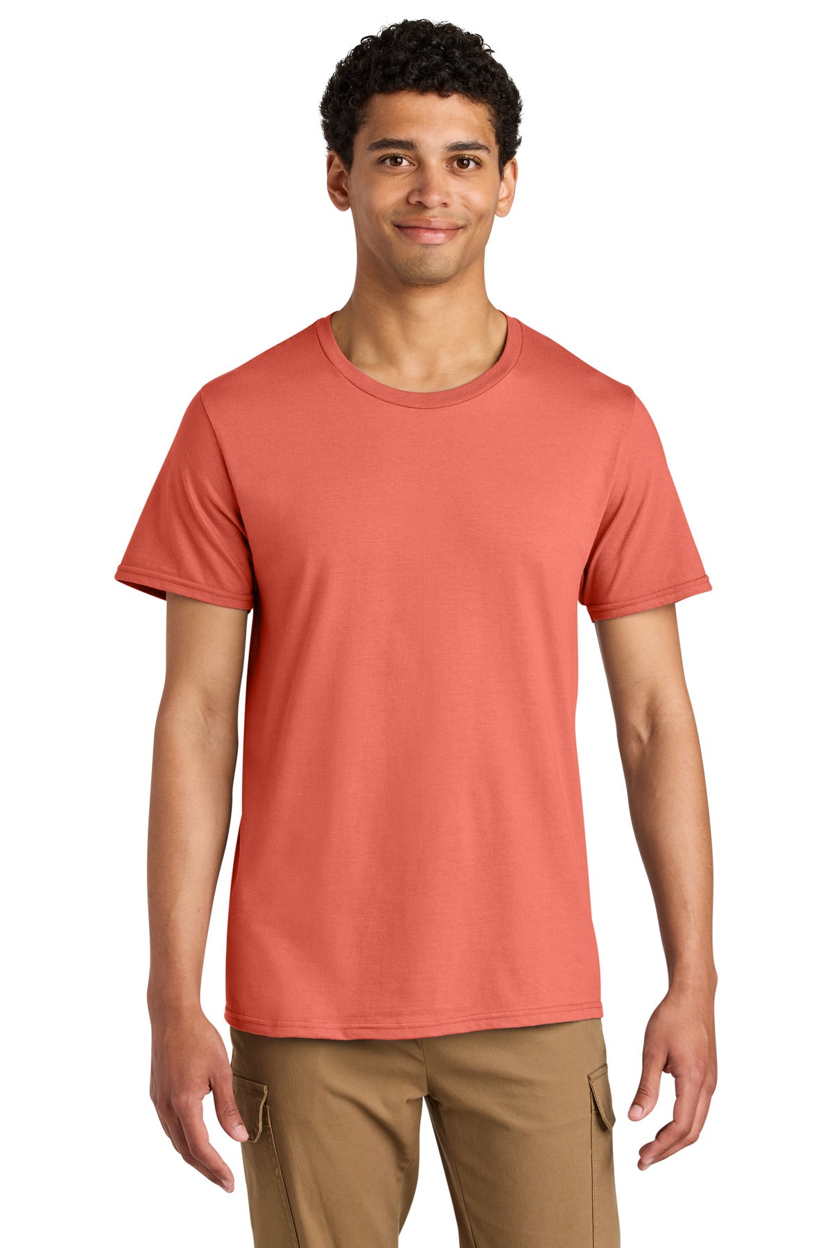 Jerzees Unisex Premium Combed Ring Spun Cotton Tee 570M - Sunset Coral